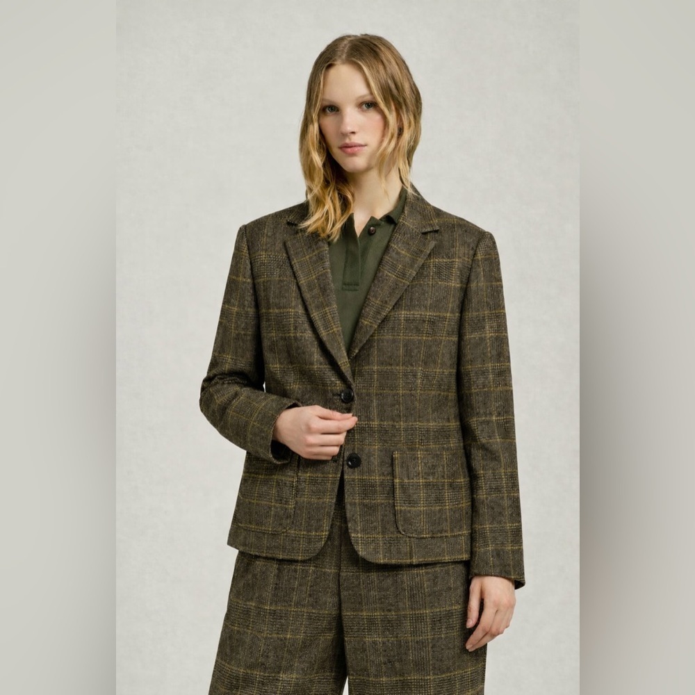 Kiton Wilkes Bashford Wool Glen Plaid Blazer Italy sz:44/US8